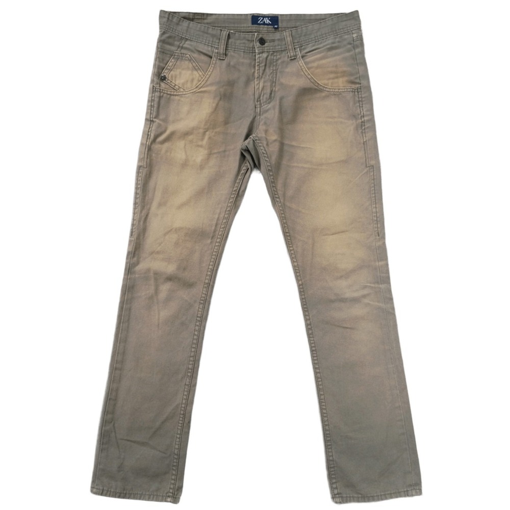 ZAK Men's 30 Straight Leg Khaki Cotton Casual Pants Trousers Comfort